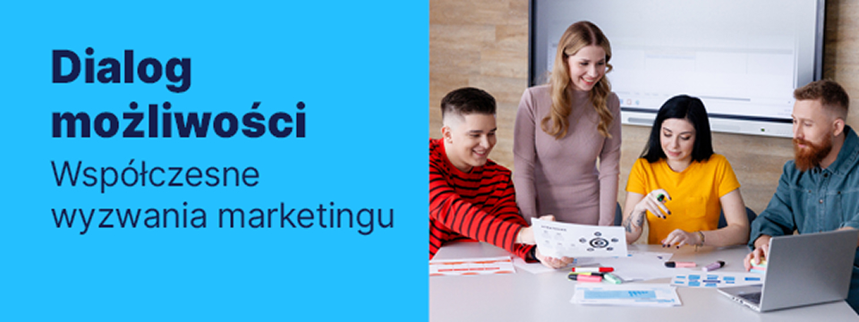 Grafika zapowiadająca konferencję Dialog Możliwości. Współczesne wyzwania marketingu, 17 czerwca 2026, Uniwersytet WSB Merito Chorzów. Polski Instytut Kompetencji Przyszłości jako patron wydarzenia.